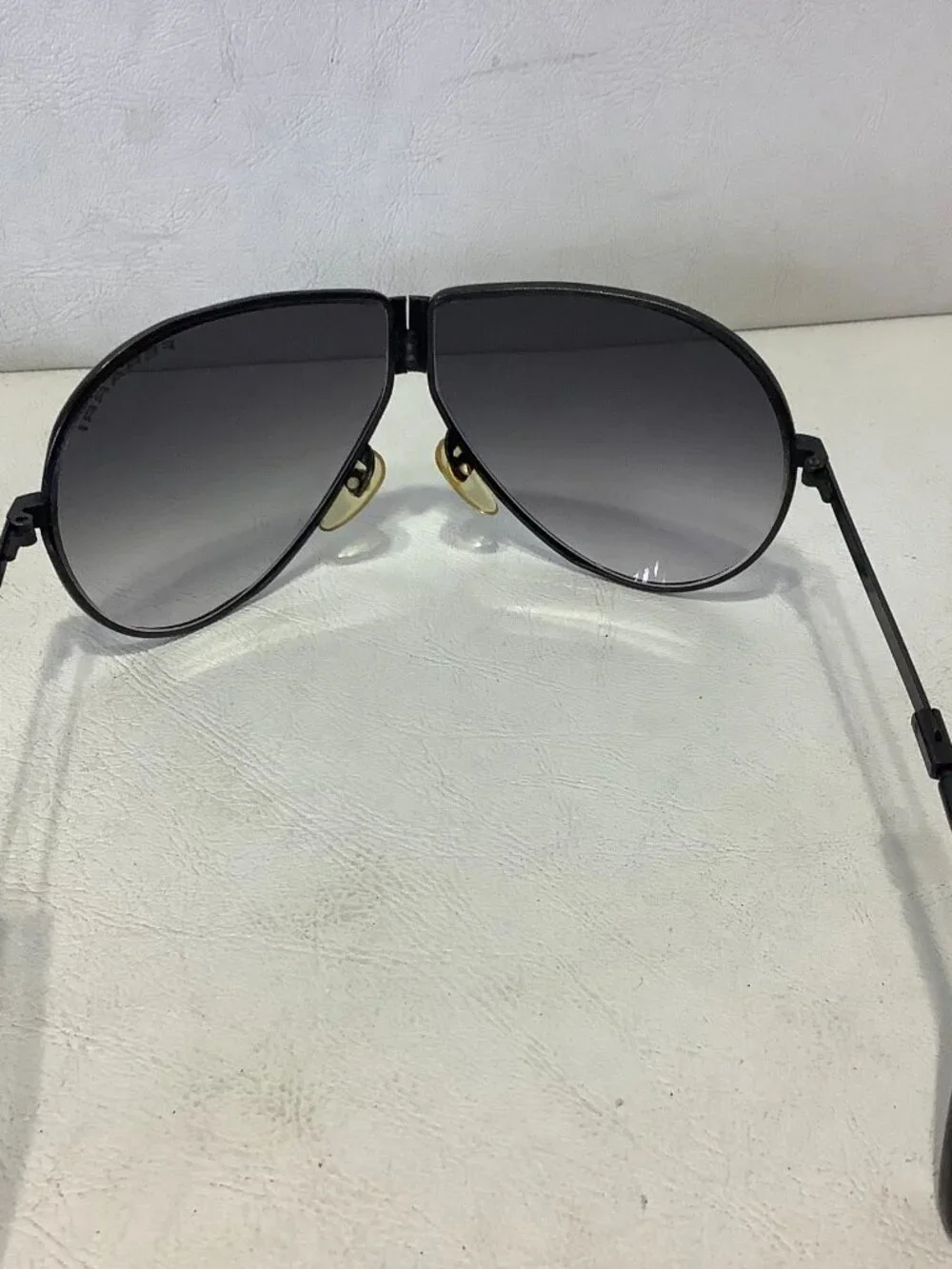Vintage Ferrari Foldable Aviator Sunglasses w/Case